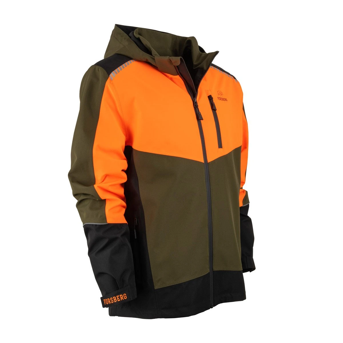 FORSBERG Skogar Allwetterjacke FORSBERG Skogar Allwetterjacke -Haix Shop 1200 808594 650 Skogar Wetterjacke olive neonorange frontside 2