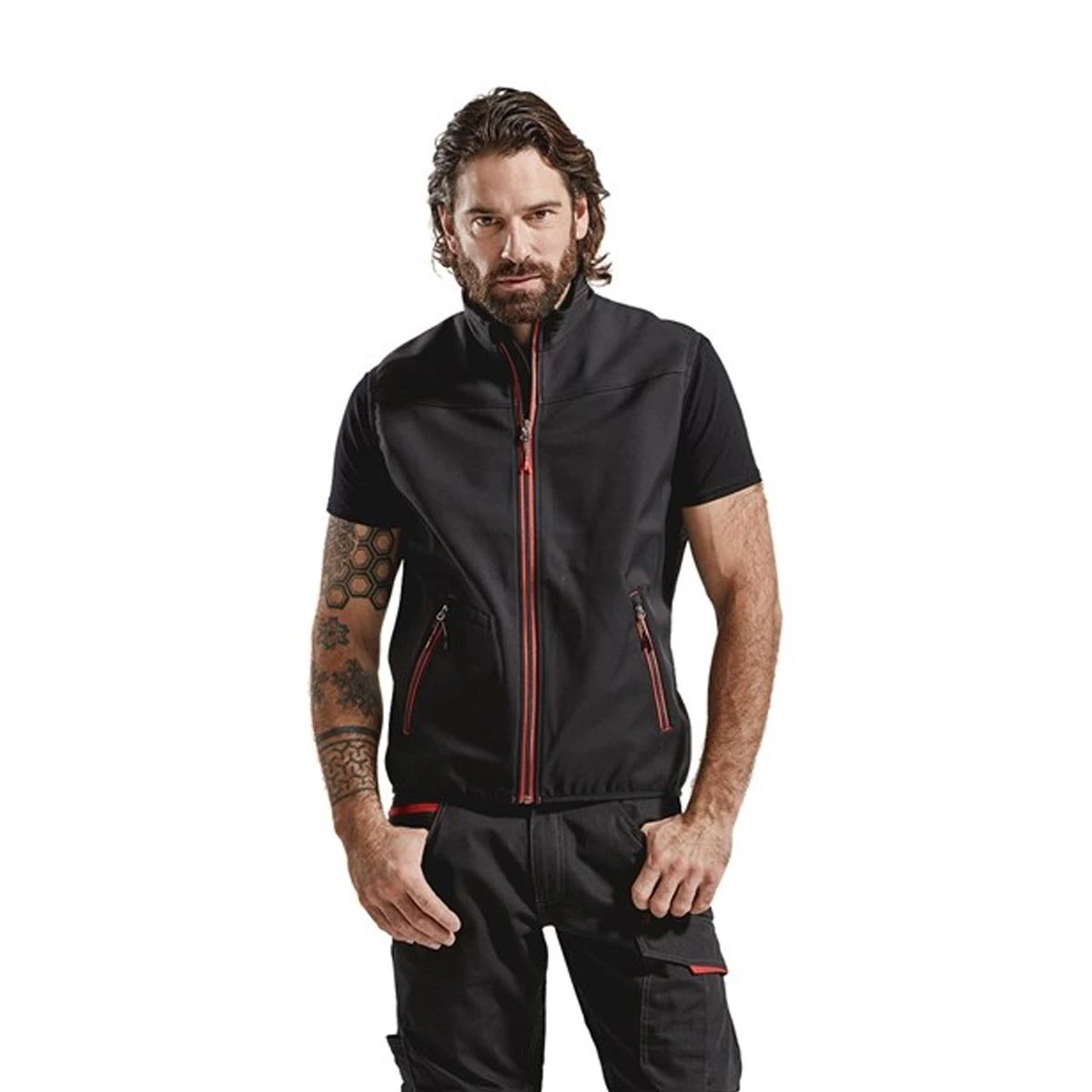 Blakläder Ripstop Softshell Weste 3850 Blakläder Ripstop Softshell Weste 3850 -Haix Shop 3850 schwarz rot