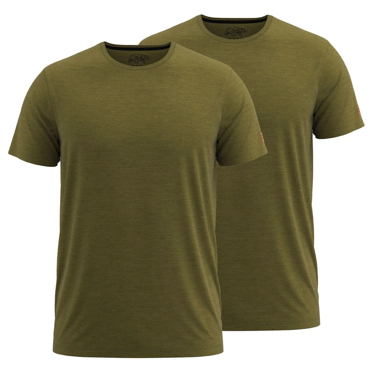 FORSBERG einfarbiges T-Shirt im Doppelpack FORSBERG Einfarbiges T-Shirt Im Doppelpack -Haix Shop 721261 43 Doppelpack olive melange front