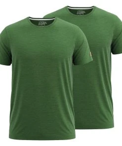 FORSBERG Einfarbiges T-Shirt Im Doppelpack 6 FORSBERG Einfarbiges T-Shirt Im Doppelpack -Haix Shop 721261 449 Doppelpack gruen melange front web 1280x1280