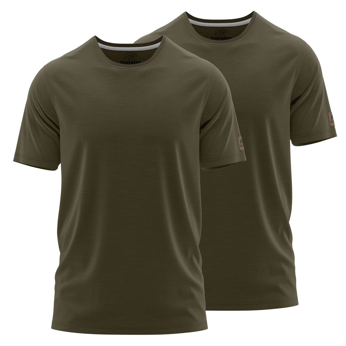FORSBERG einfarbiges T-Shirt im Doppelpack FORSBERG Einfarbiges T-Shirt Im Doppelpack -Haix Shop 721261 640 dark olive doppel