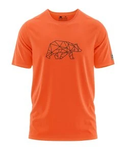 FORSBERG Finnson T-Shirt Mit Brustlogo -Haix Shop 728672 654 Finnson T Shirt lachsorange schwarz front web 1280x1280