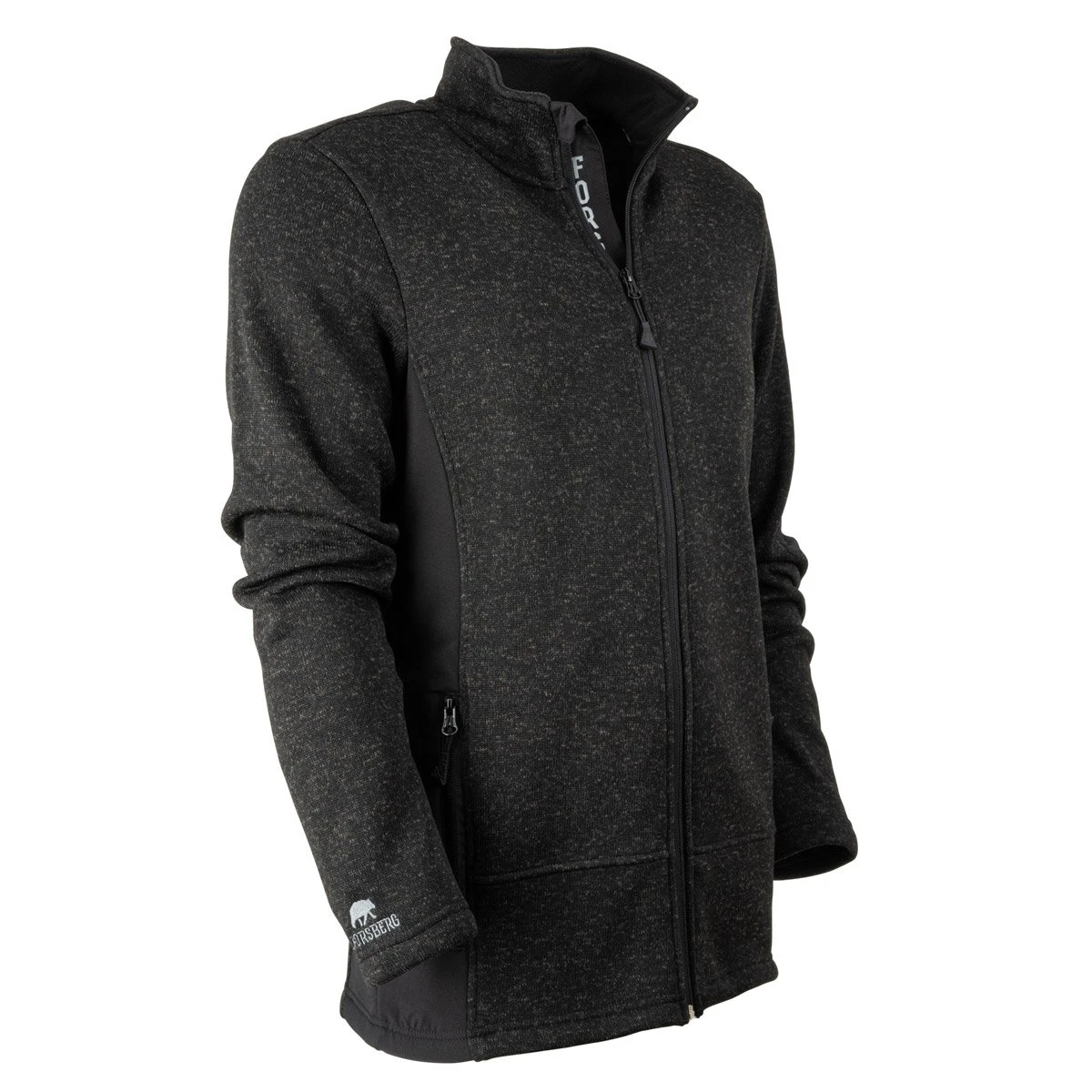 FORSBERG Arvid Strickfleece Jacke FORSBERG Arvid Strickfleece Jacke -Haix Shop 750682 130 Arvid schwarz melange frontside 2