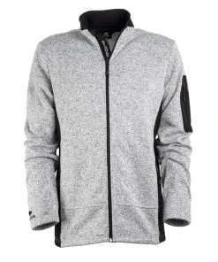 FORSBERG Arvid Strickfleece Jacke 5 FORSBERG Arvid Strickfleece Jacke -Haix Shop 750682 134 Arvid hellgrau melange front web 1280x1280