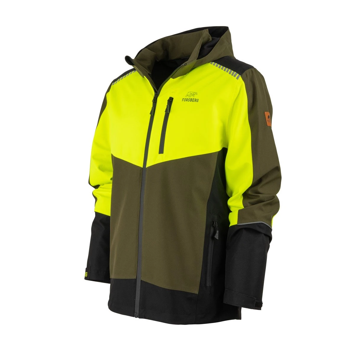 FORSBERG Skogar Allwetterjacke FORSBERG Skogar Allwetterjacke -Haix Shop 808594 640 Skogar Wetterjacke olive neongelb frontside 1