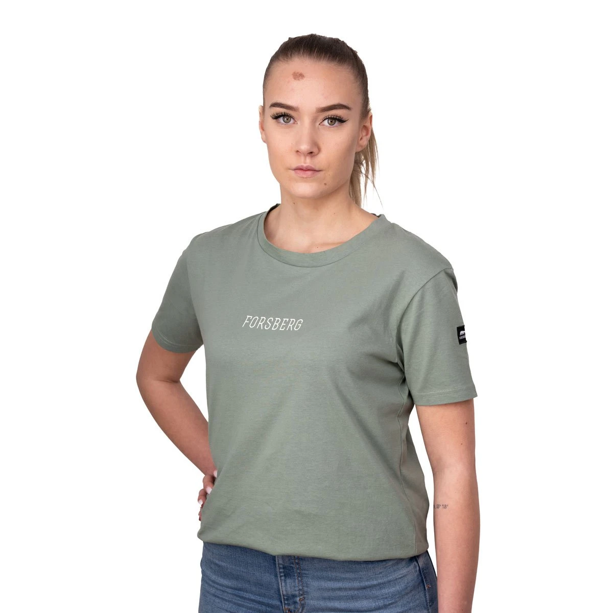 FORSBERG Ilma T-Shirt mit Brustlogo FORSBERG Ilma T-Shirt Mit Brustlogo -Haix Shop 814590 185 Ilma salbei Model front