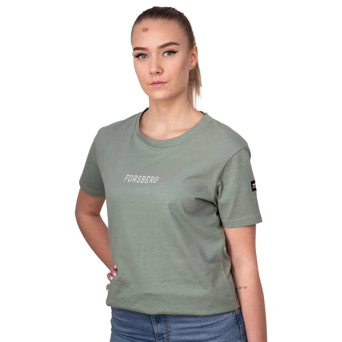 FORSBERG Ilma T-Shirt mit Brustlogo FORSBERG Ilma T-Shirt Mit Brustlogo -Haix Shop 814590 185 Ilma salbei Model frontside