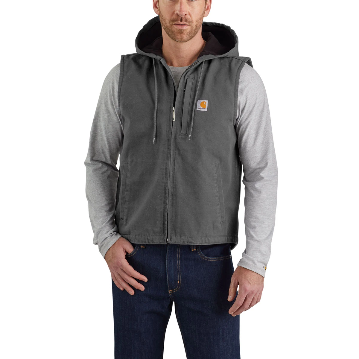 Carhartt Washed Duck Knoxville Weste mit Kapuze Carhartt Washed Duck Knoxville Weste Mit Kapuze -Haix Shop Carhartt 103837 GVL Washed Duck Knoxville Weste mit Kapuze