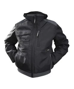 DASSY AUSTIN Wasserdichte Und Atmungsaktive Winterjacke -Haix Shop austin canvas winter jacket black anthracite grey front 1280x1280