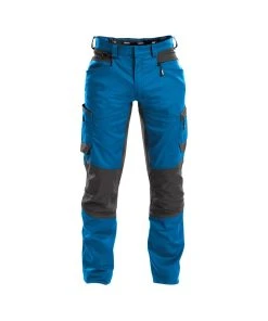 DASSY Helix Arbeitshose Mit Stretch -Haix Shop helix work trousers with stretch azure blue anthracite grey front 1280x1280